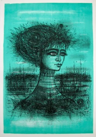 Litografia Carzou - Palais de la Méditerranée, Nice (without text)