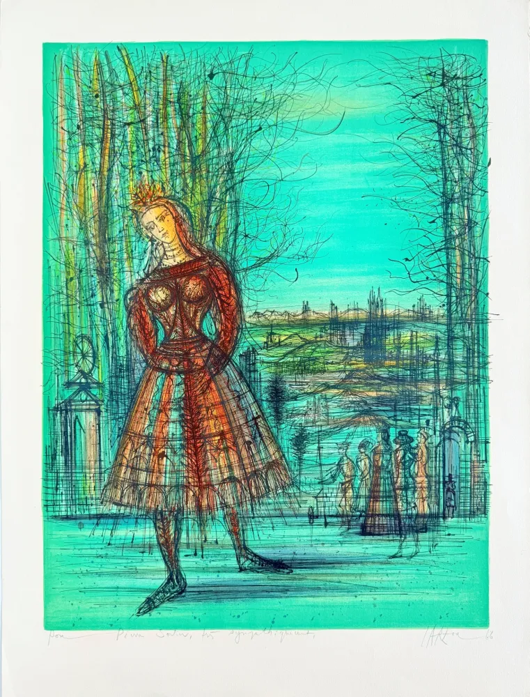 Litografia Carzou - Princesse d'Azur