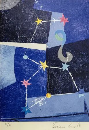 Litografia Cascella - Lo zodiaco 