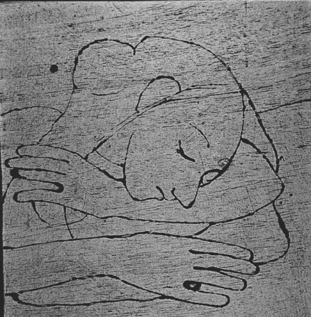 Incisione Su Legno Casorati - Donna che si riposa