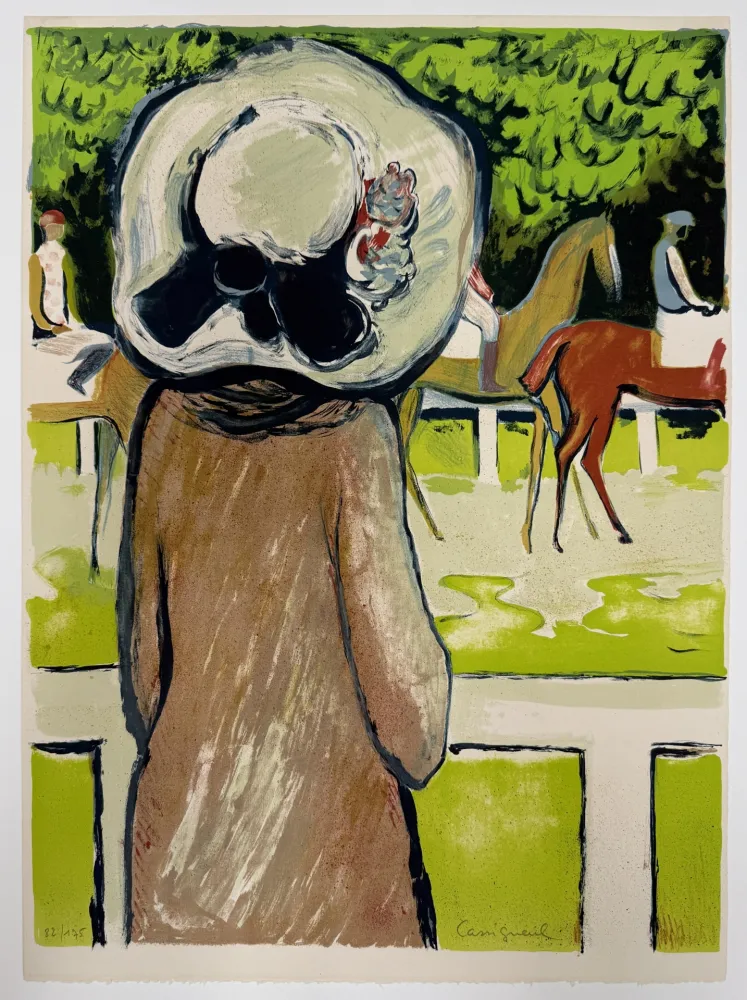 Litografia Cassigneul  - Elégante au champ de cours