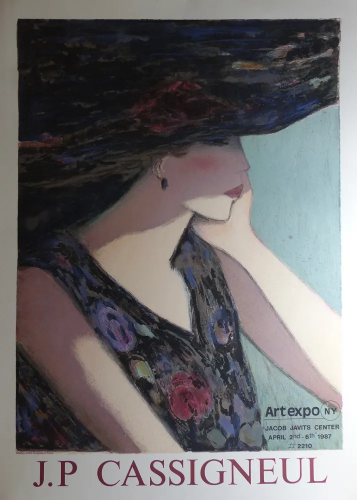 Manifesti Cassigneul  - Jean-Pierre Cassigneul (1935 -), art expo New York. 1987. Affiche lithographique