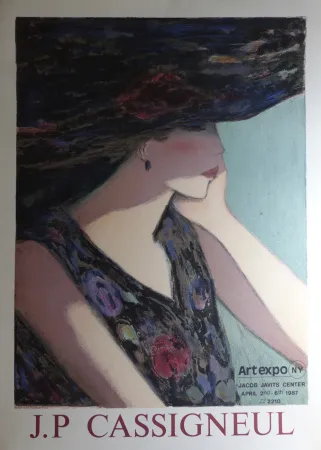 Manifesti Cassigneul  - Jean-Pierre Cassigneul (1935 -), art expo New York. 1987. Affiche lithographique