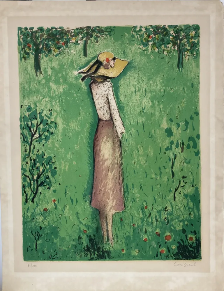 Litografia Cassigneul  - Jean-Pierre Cassigneul (né en 1935) Les Pommiers -  1974.