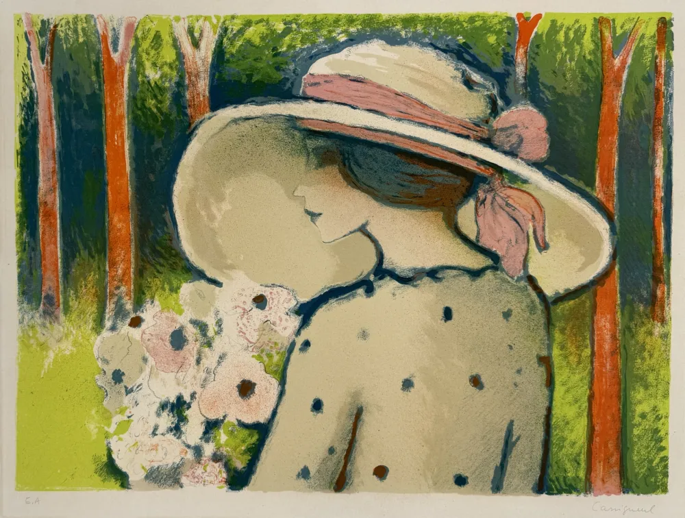 Litografia Cassigneul  - Le Arbes Rouge