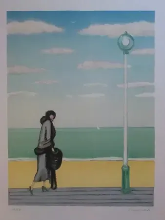 Litografia Cassigneul  - LE LAMPADAIRE 1976 