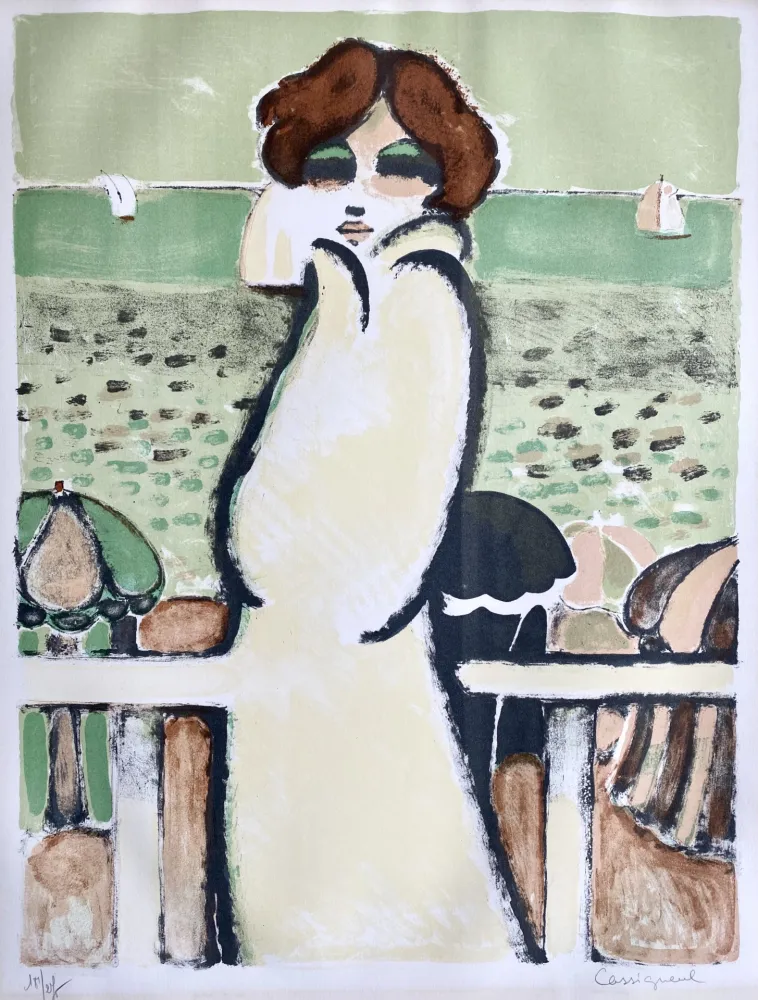 Litografia Cassigneul  - Le Peignoir de Bain