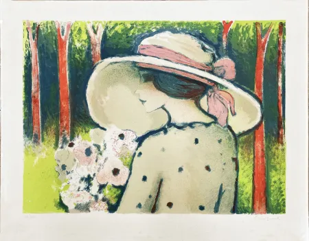 Litografia Cassigneul  -  Les Arbres Rouges