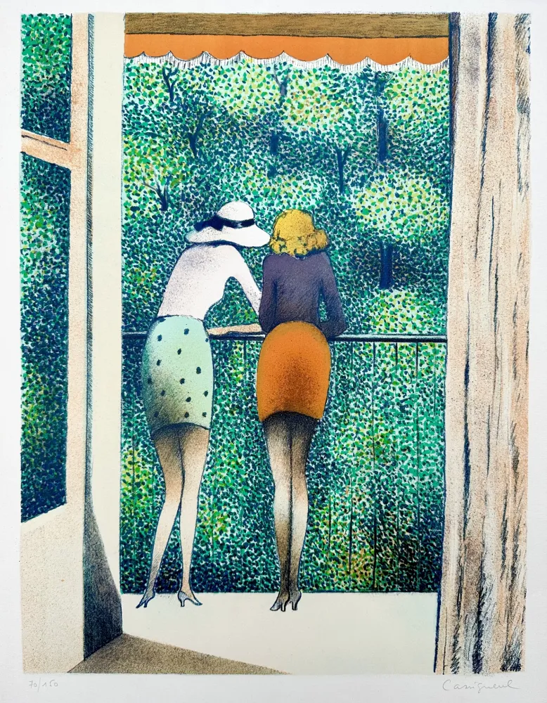 Litografia Cassigneul  - Les deux Amis