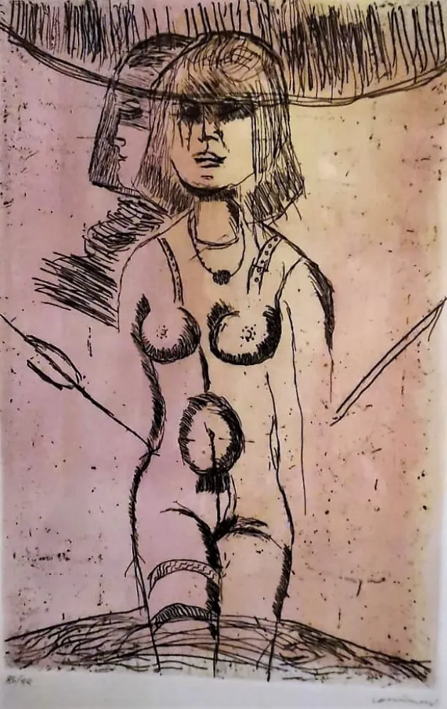 Incisione Cassinari - Figura