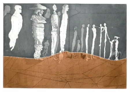 Acquaforte E Acquatinta Castillo - La espera