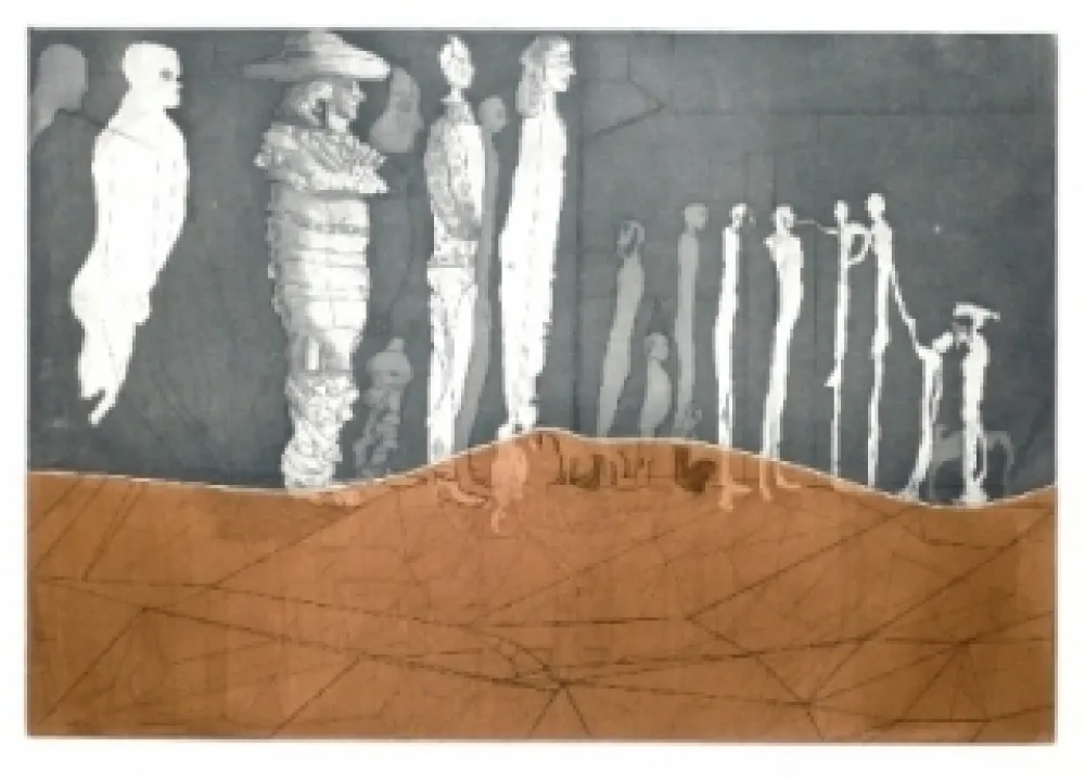 Acquaforte E Acquatinta Castillo - La espera