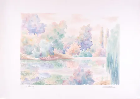 Litografia Cavalle - L'étang