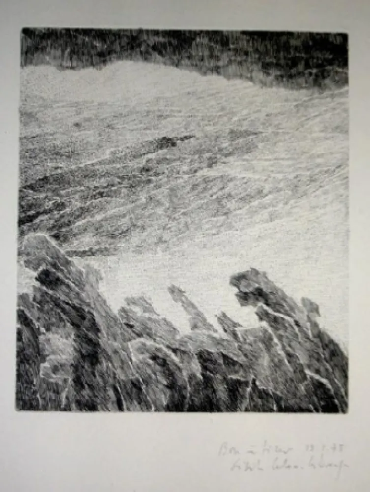 Incisione Celan Lestrange - Bei wein