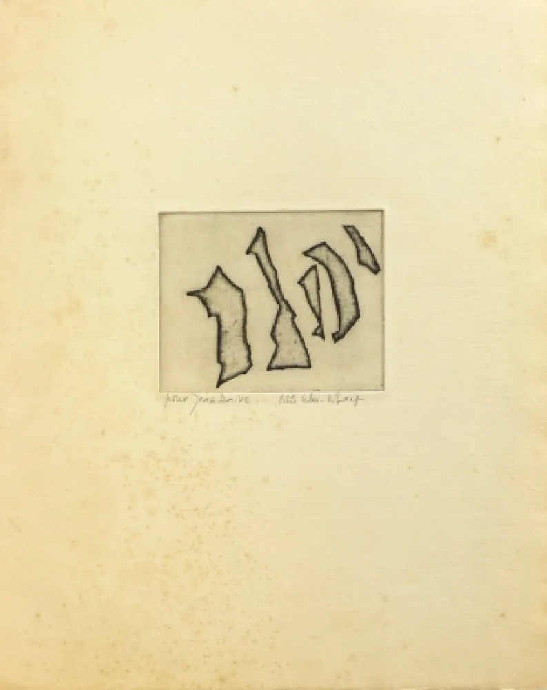 Incisione Celan Lestrange - Nos frères/ Unsere Brüder 