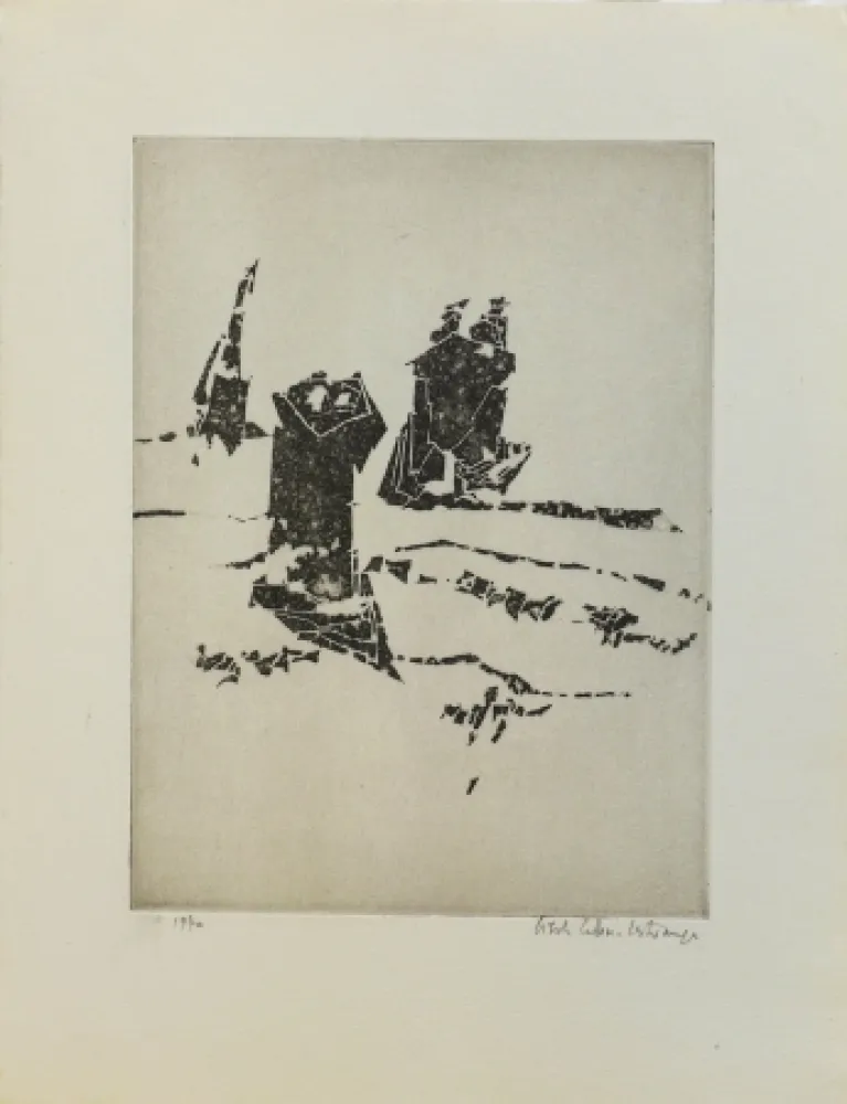 Incisione Celan Lestrange - Sans titre