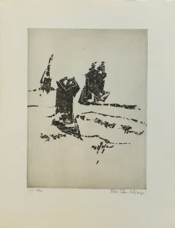 Incisione Celan Lestrange - Sans titre