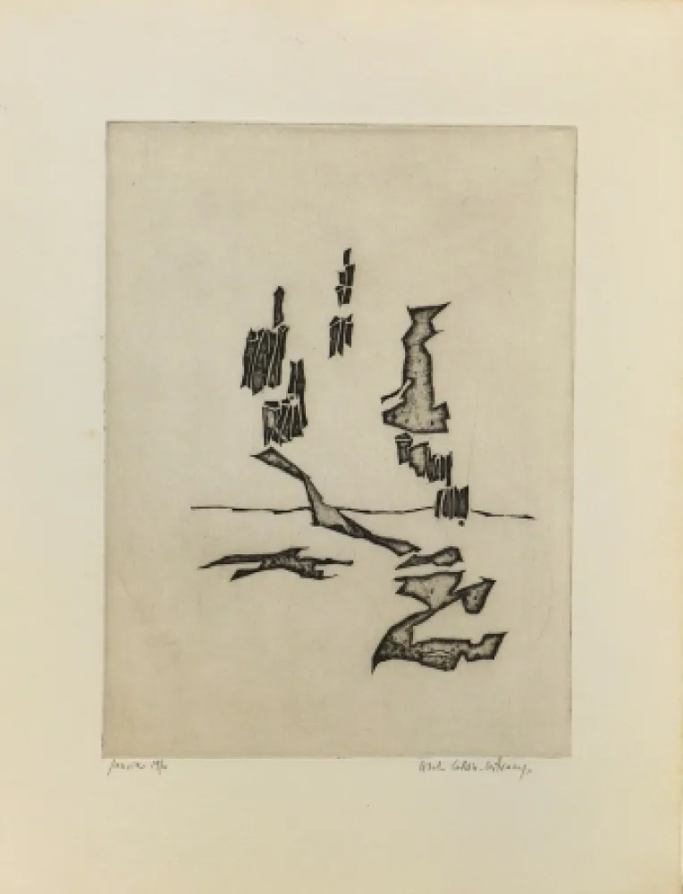 Incisione Celan Lestrange - Sans titre 