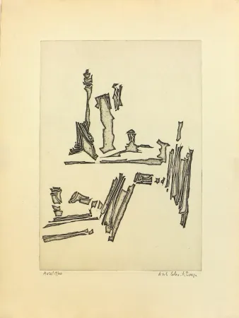 Acquaforte Celan Lestrange - Sans titre