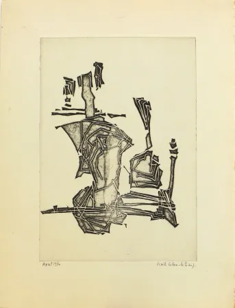 Incisione Celan Lestrange - Sans titre