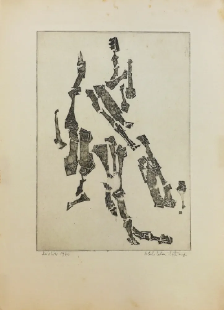 Incisione Celan Lestrange - Sans titre