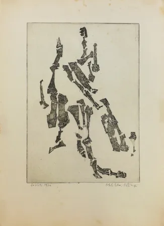 Incisione Celan Lestrange - Sans titre