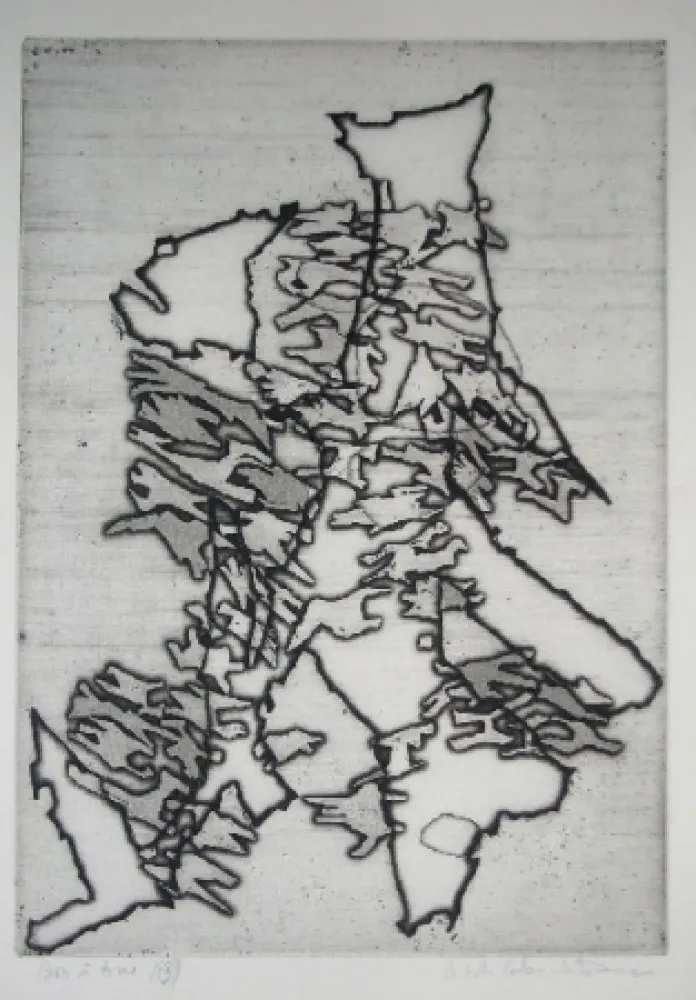 Incisione Celan Lestrange - Schwarzmaut - 13