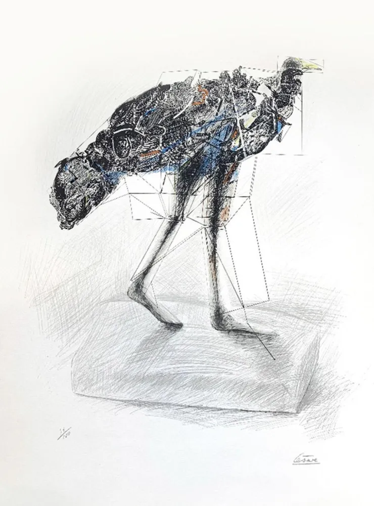 Litografia Cesar - La poule