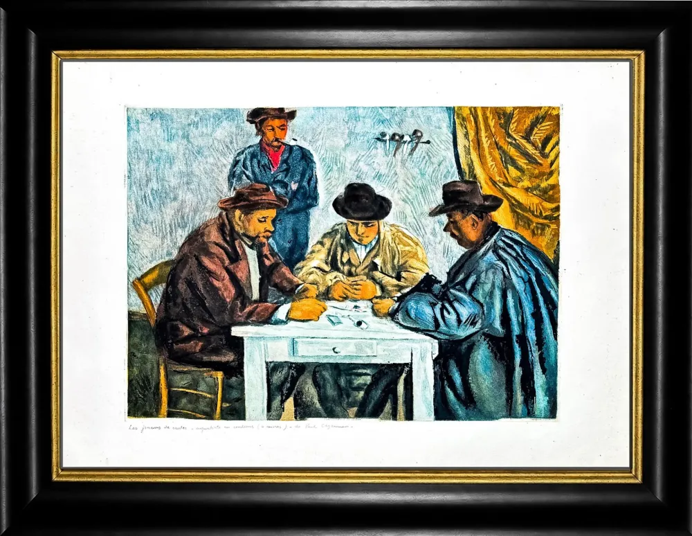 Acquatinta Cezanne - Les joueurs de cartes