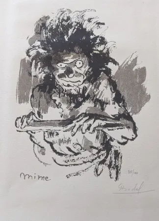 Incisione Su Legno Chadel - Mime