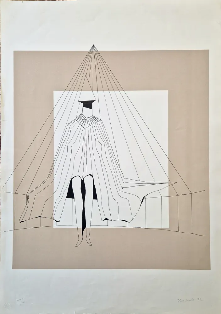 Litografia Chadwick - Seated figure