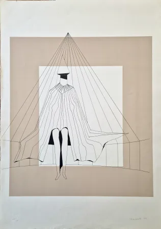 Litografia Chadwick - Seated figure