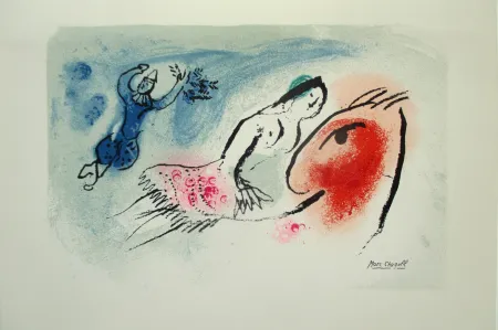 Litografia Chagall - Carte Voeux pour Aimé Maeght