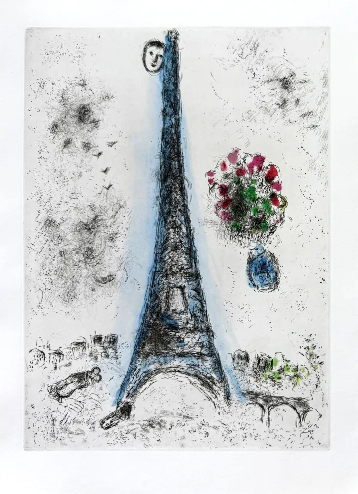 Acquaforte Chagall - Celui qui dit les choses sans rien dire, Planche I