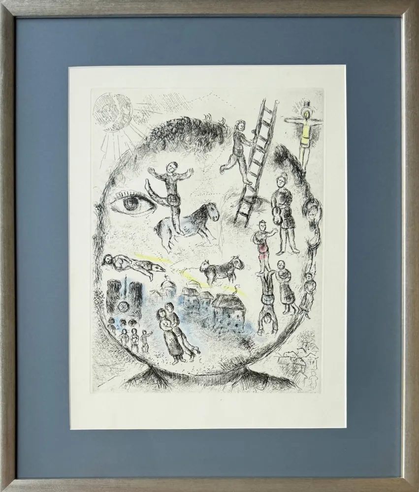 Acquaforte E Acquatinta Chagall - Celui qui dit les choses sans rien dire, Planche V