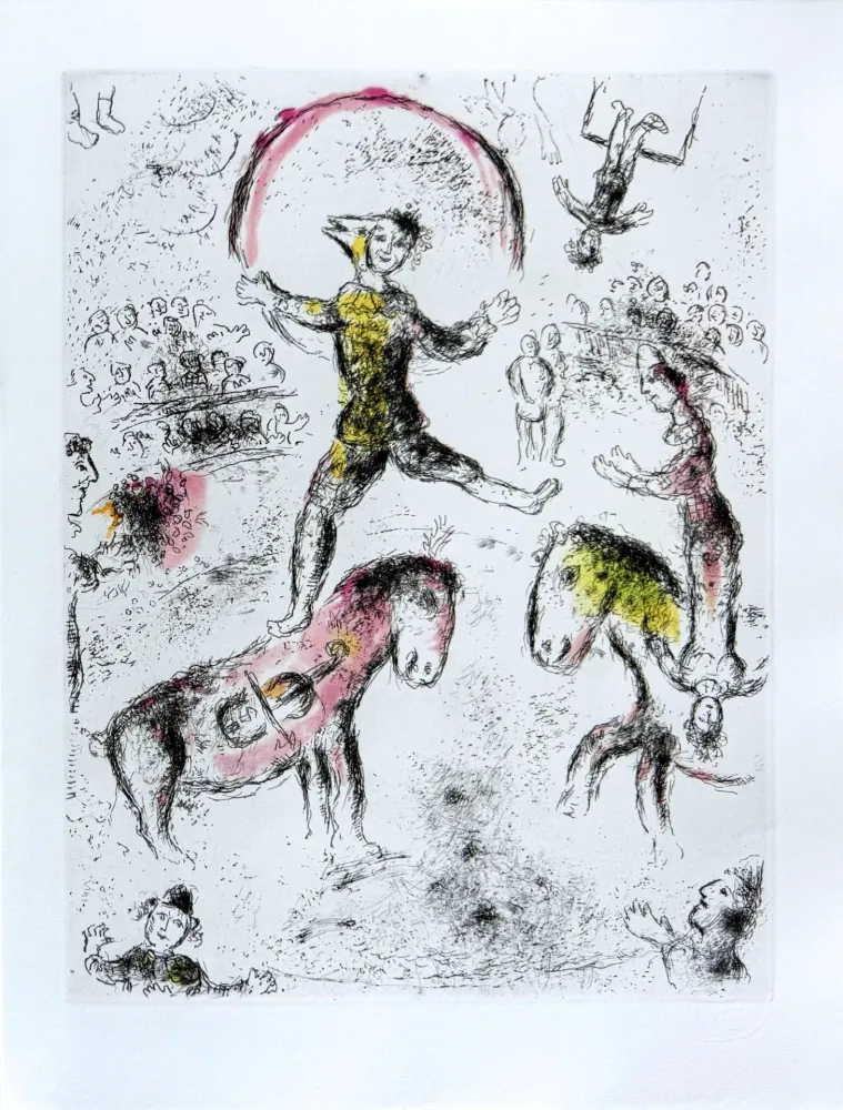 Acquaforte Chagall - Celui qui dit les choses sans rien dire, Planche VI