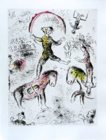 Acquaforte Chagall - Celui qui dit les choses sans rien dire, Planche VI