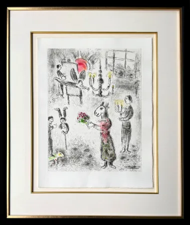 Acquaforte Chagall - Celui qui dit les choses sans rien dire, Planche VII