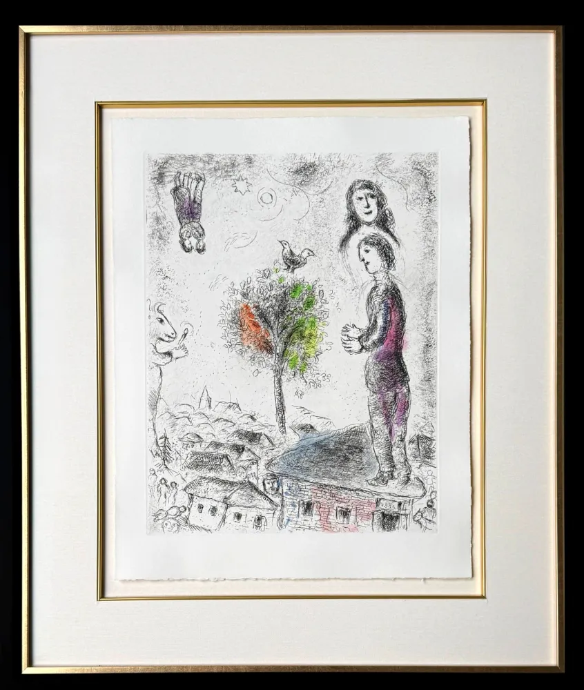 Acquaforte Chagall - Celui qui dit les choses sans rien dire, Planche VIII