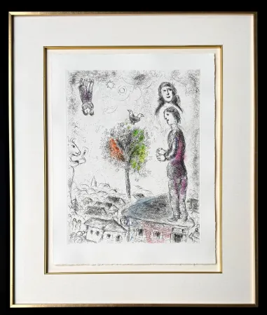 Acquaforte Chagall - Celui qui dit les choses sans rien dire, Planche VIII