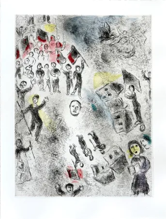 Acquaforte Chagall - Celui qui dit les choses sans rien dire, Planche XI