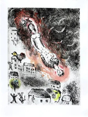 Acquaforte Chagall - Celui qui dit les choses sans rien dire, Planche XV