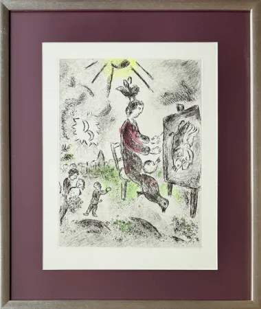 Acquaforte E Acquatinta Chagall - Celui qui dit les choses sans rien dire, Planche XVI