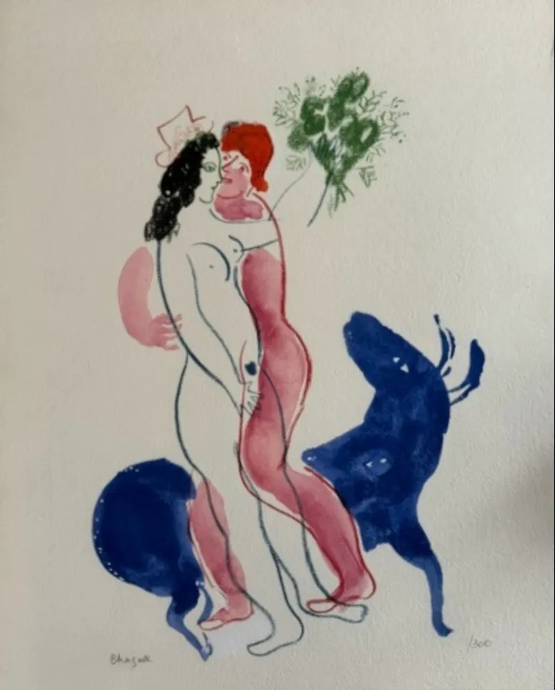 Litografia Chagall - Colour Amour, La Bette Bleu