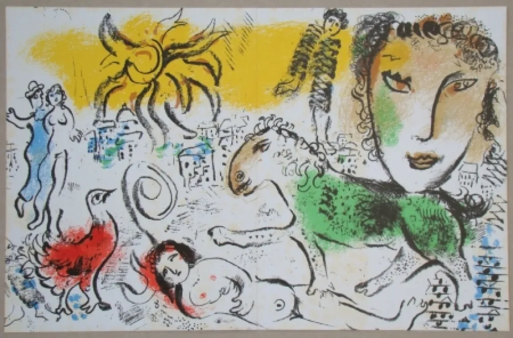 Litografia Chagall - Composition pour XXe Siècle