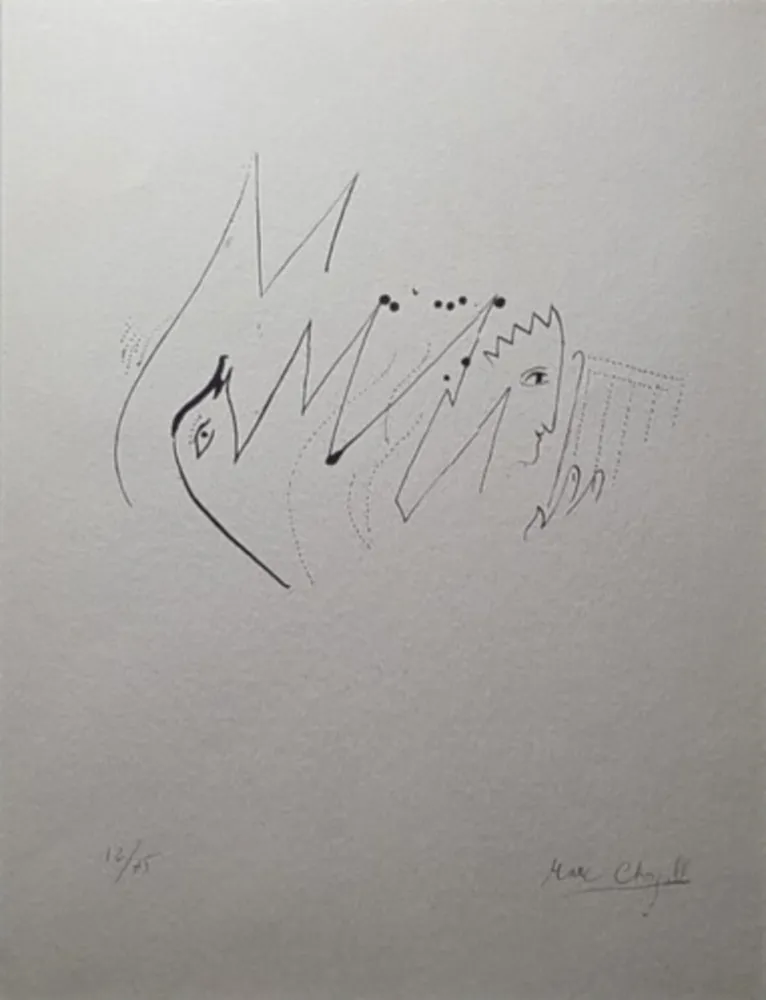 Litografia Chagall - David and Bathsheba