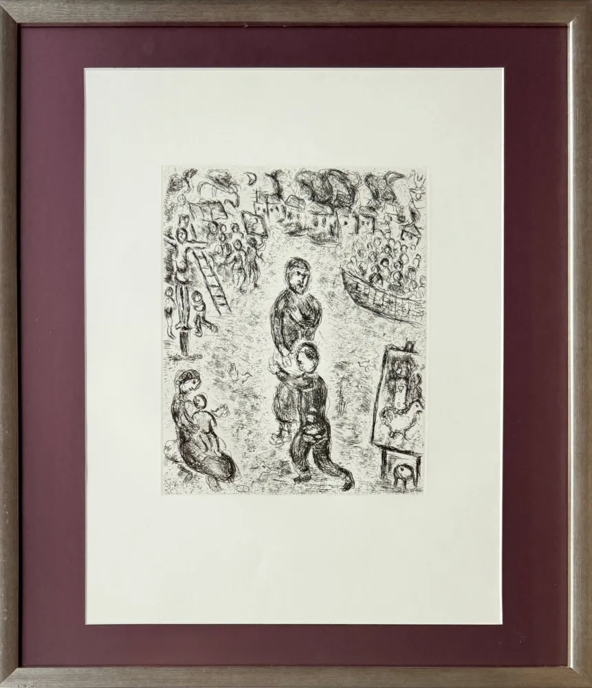 Incisione Chagall - De Mauvais Sujets - Planche II