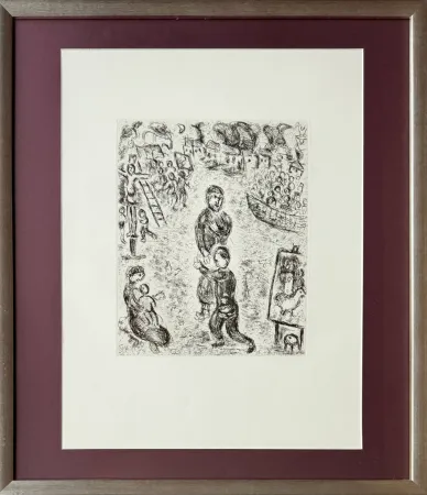 Incisione Chagall - De Mauvais Sujets - Planche II