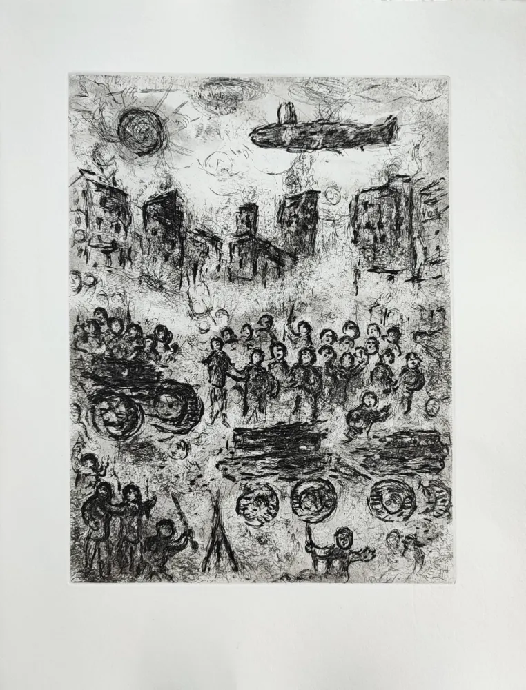 Acquaforte Chagall - Et sur la terre