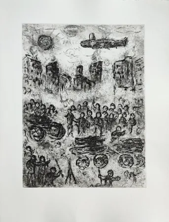 Acquaforte Chagall - Et sur la terre